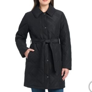 Jones New York Women's Belted Quilted Jacket